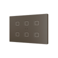 Tecla RGB XL 6. PC-ABS Capacitive push button - 6 buttons - Mocha by Zennio
