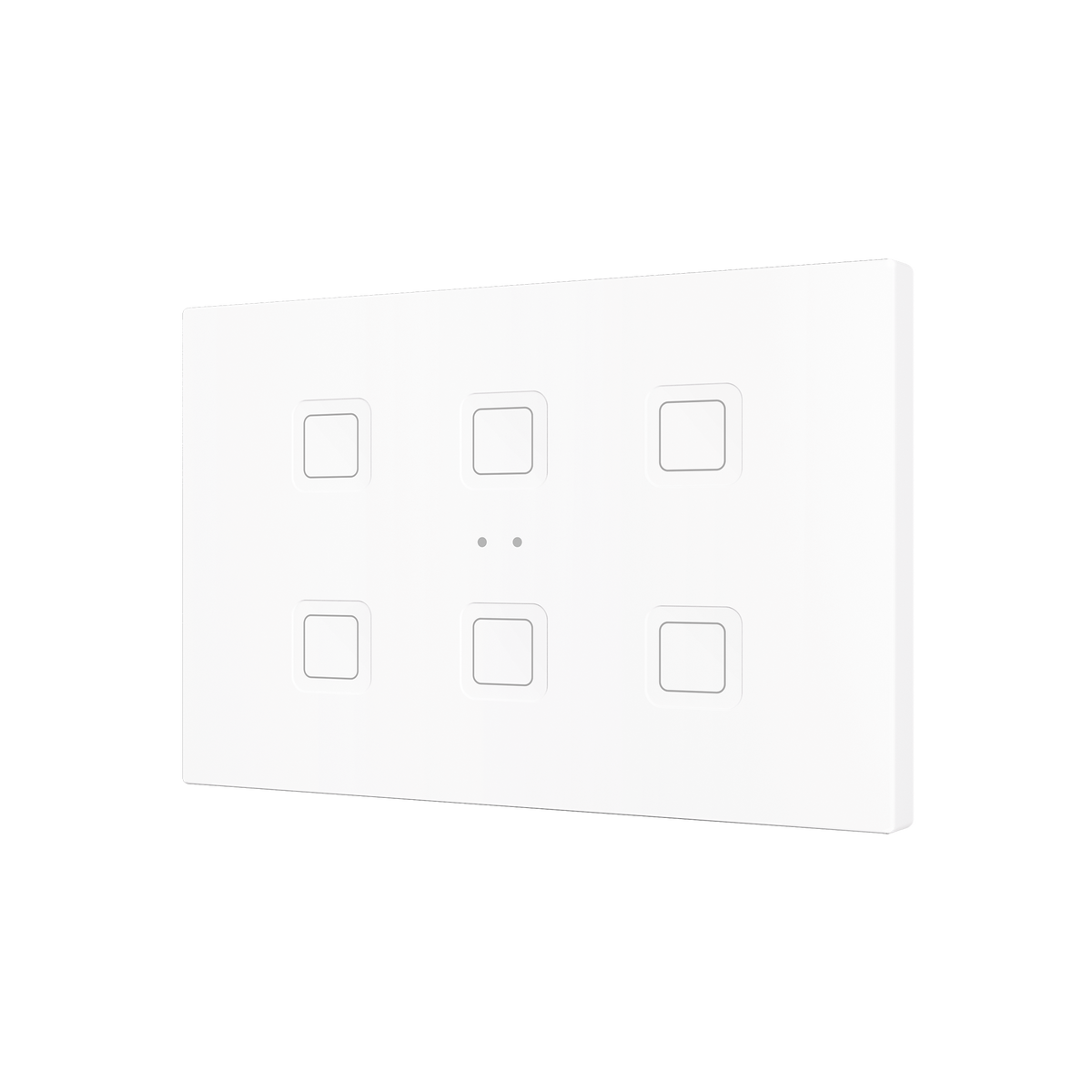 Tecla RGB XL 6. PC-ABS Capacitive push button - 6 buttons - White by Zennio