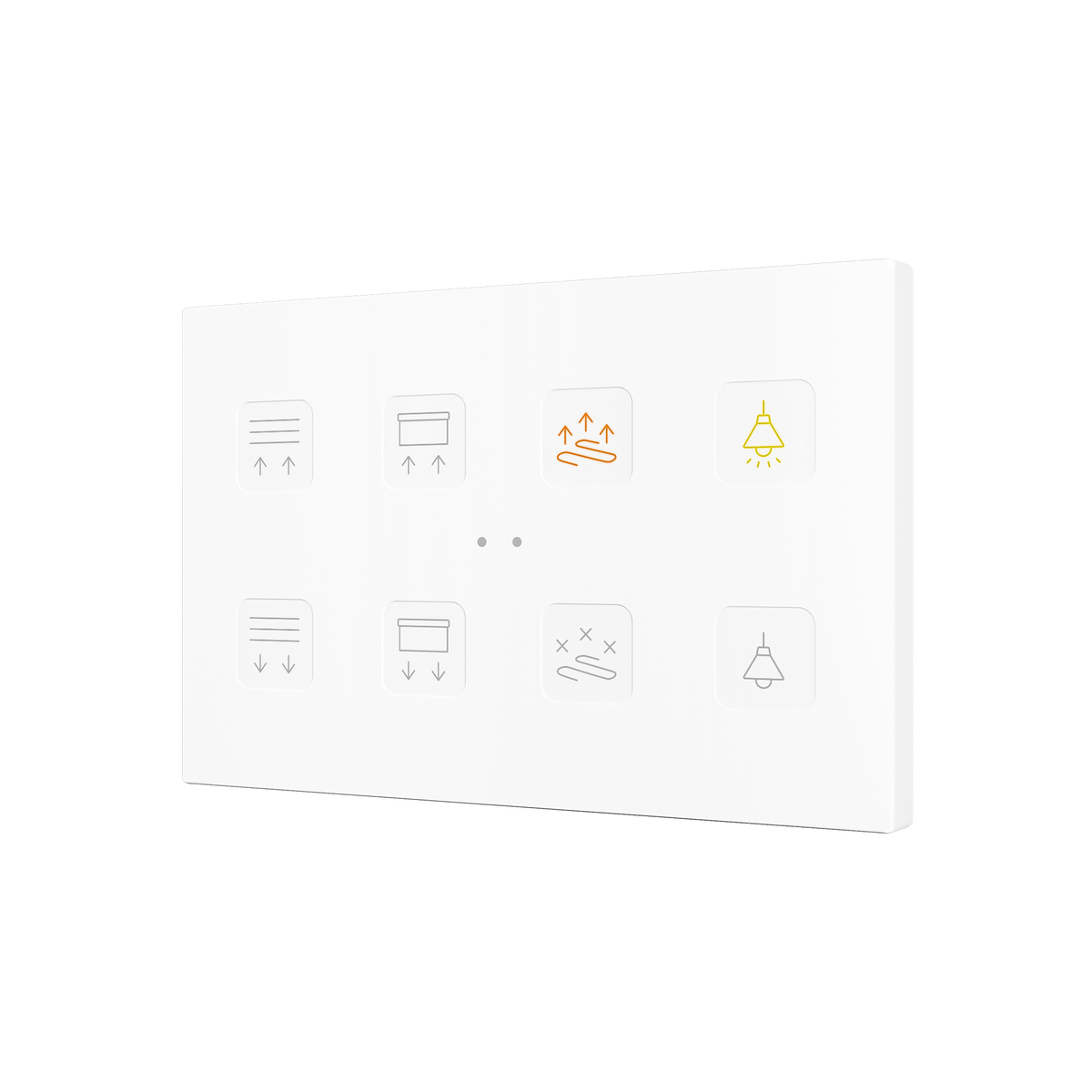 Tecla RGB XL 8. PC-ABS Capacitive push button - 8 buttons - Custom by Zennio