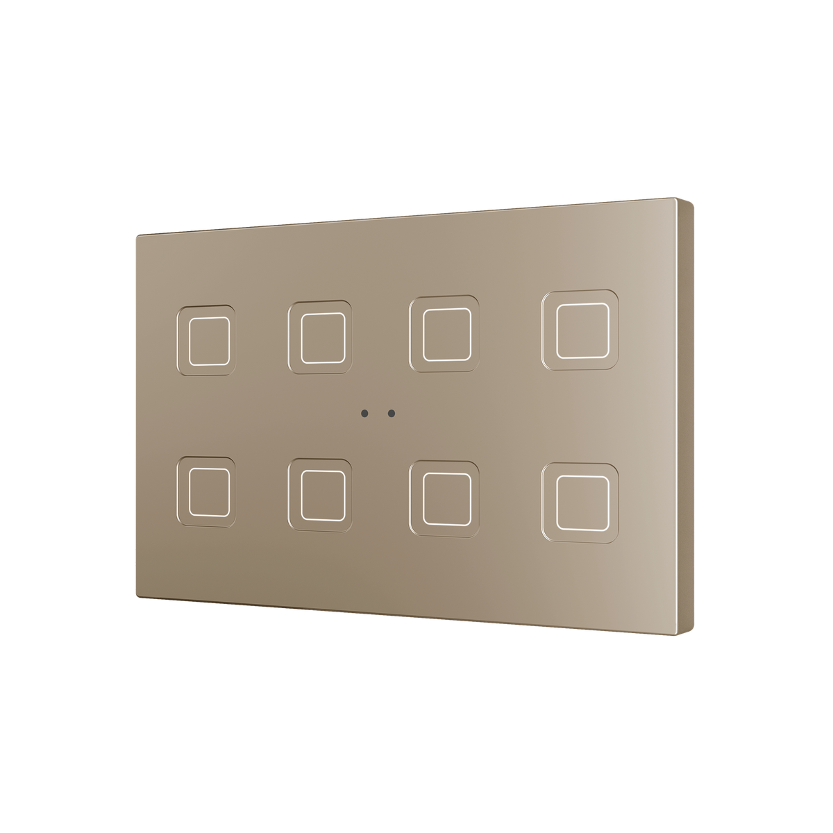 Tecla RGB XL 8. PC-ABS Capacitive push button - 8 buttons - Champagne by Zennio