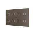 Tecla RGB XL 8. PC-ABS Capacitive push button - 8 buttons - Mocha by Zennio