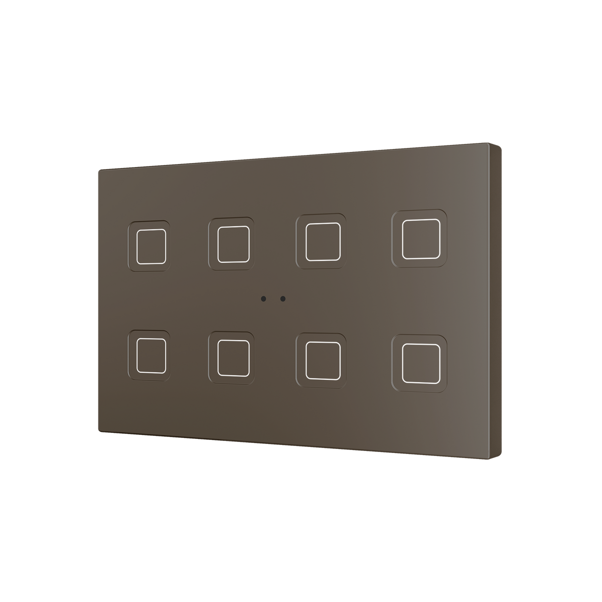Tecla RGB XL 8. PC-ABS Capacitive push button - 8 buttons - Mocha by Zennio