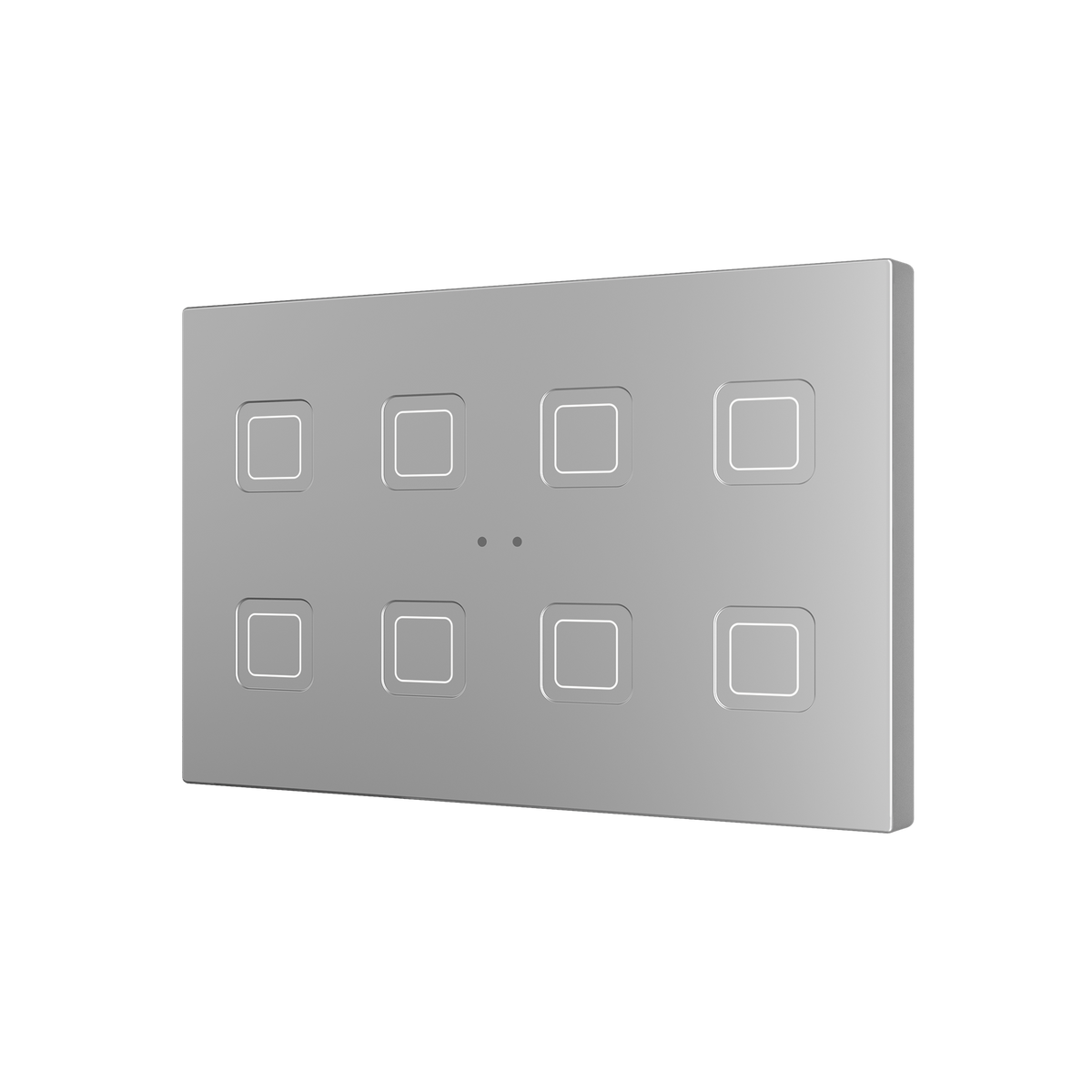 Tecla RGB XL 8. PC-ABS Capacitive push button - 8 buttons - Silver by Zennio