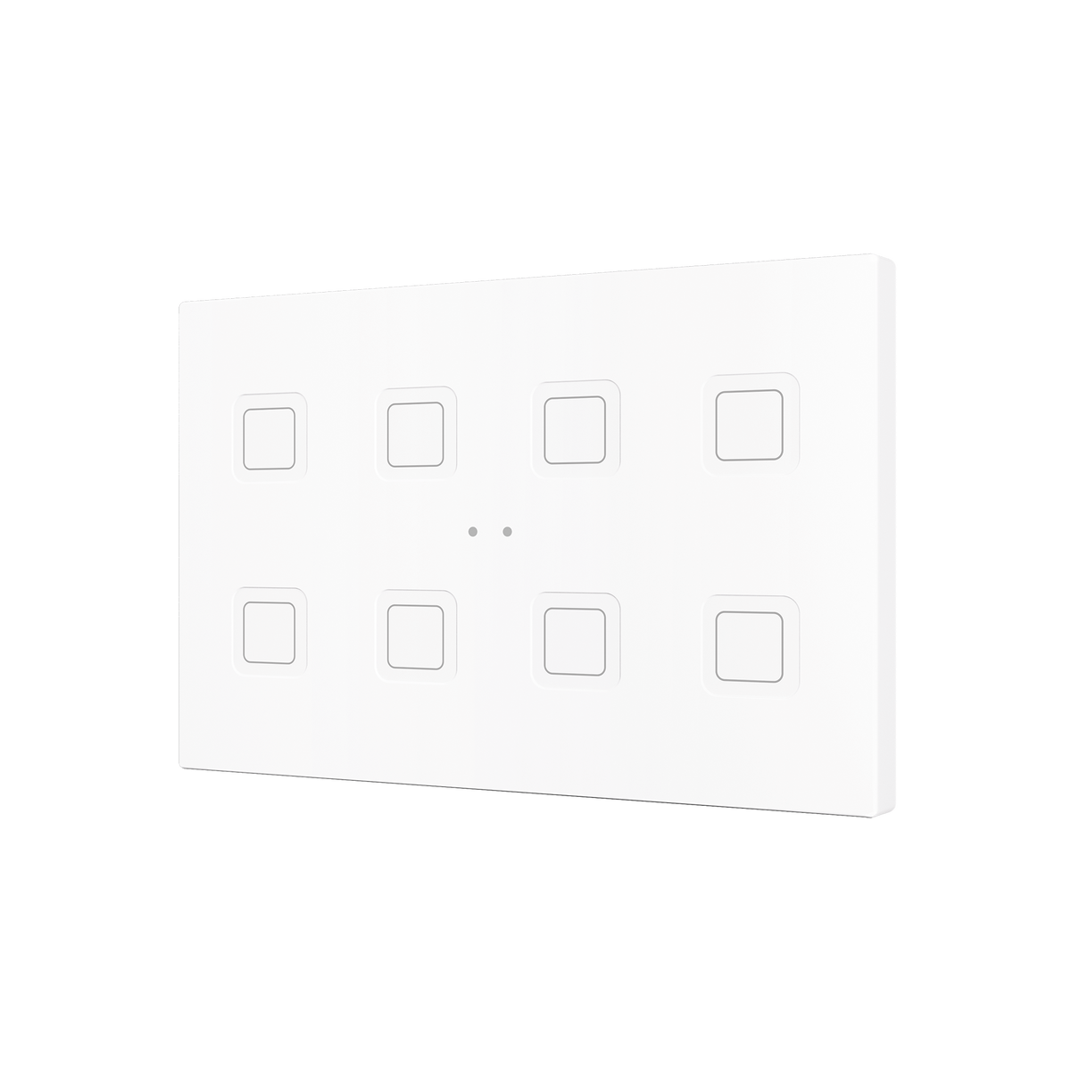 Tecla RGB XL 8. PC-ABS Capacitive push button - 8 buttons - White by Zennio
