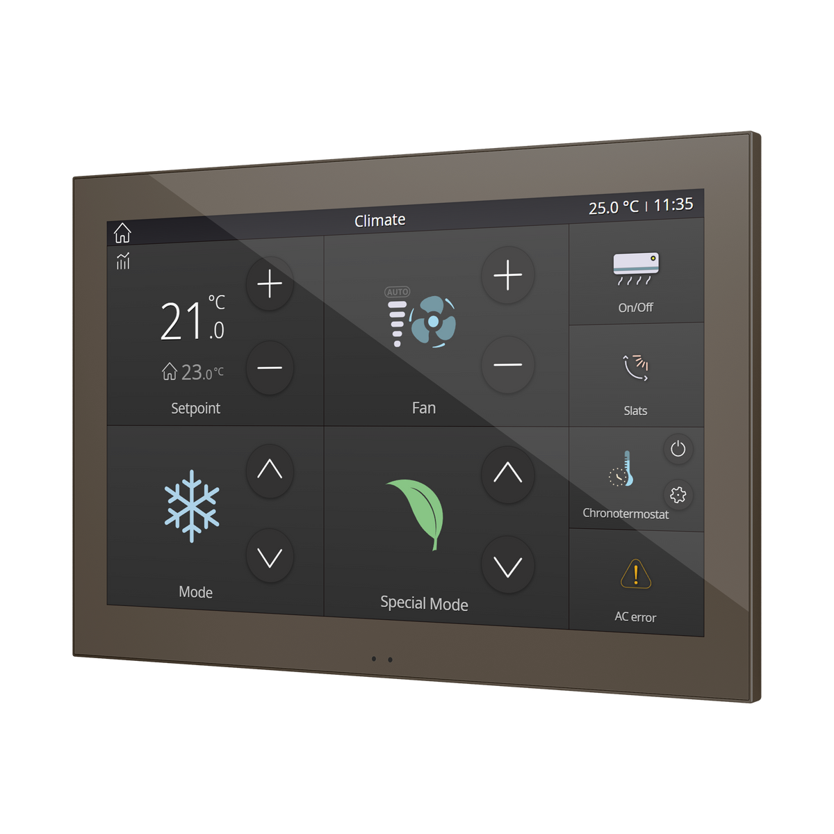 Z100. Color capacitive touch panel (10" display) - Mocha by Zennio