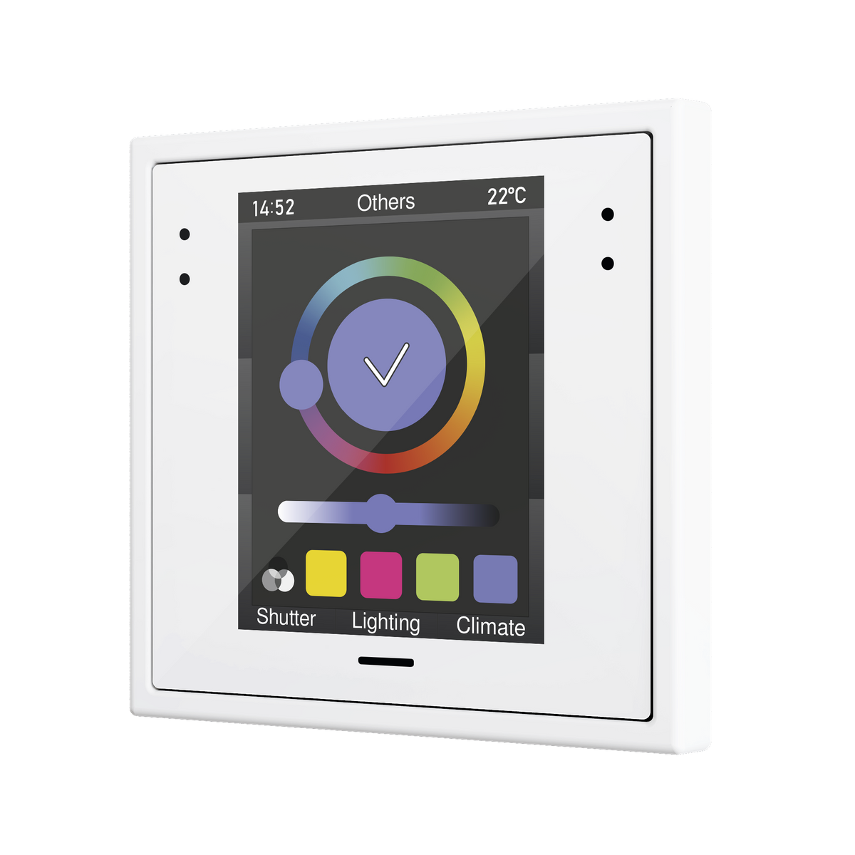 Z28. Capacitive touch panel (2.8" display) for 70x70 frames - Mocha (frame not included) by Zennio