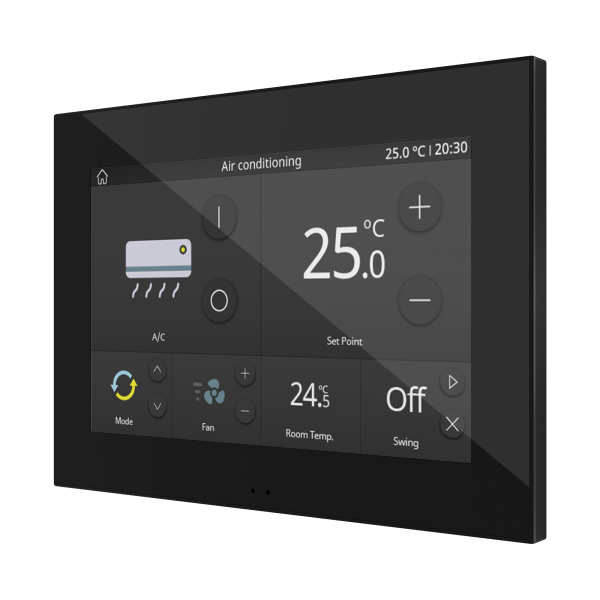 Z70 v2. Color capacitive touch panel (7" display) - Anthracite by Zennio