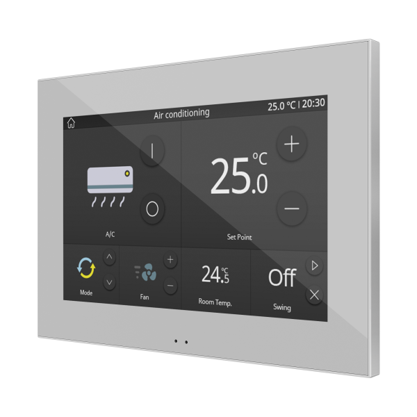 Z70 v2. Color capacitive touch panel (7" display) - Silver by Zennio