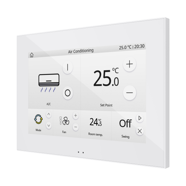 Z70 v2. Color capacitive touch panel (7" display) - White by Zennio