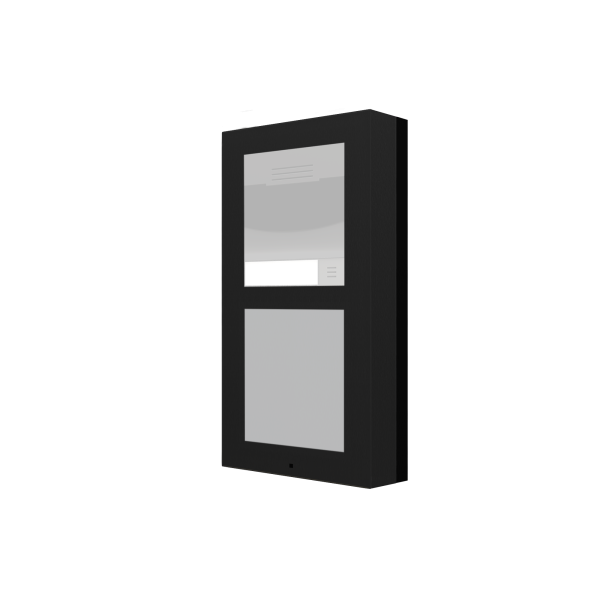 GetFace IP - Surface installation - Frame - 2 modules - Black (must be together with ZVP-BPLA2 or ZVP-BP2W2H) by Zennio