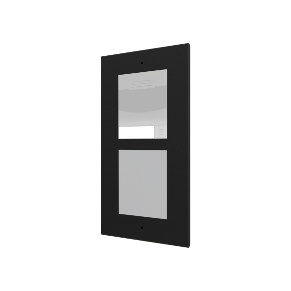 GetFace IP - Flush installation - Frame - 2 modules - Black (must be together with ZVP-FBOX2) by Zennio
