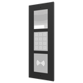 GetFace IP - Flush installation - Frame - 3 modules - Black (must be together with ZVP-FBOX3) by Zennio