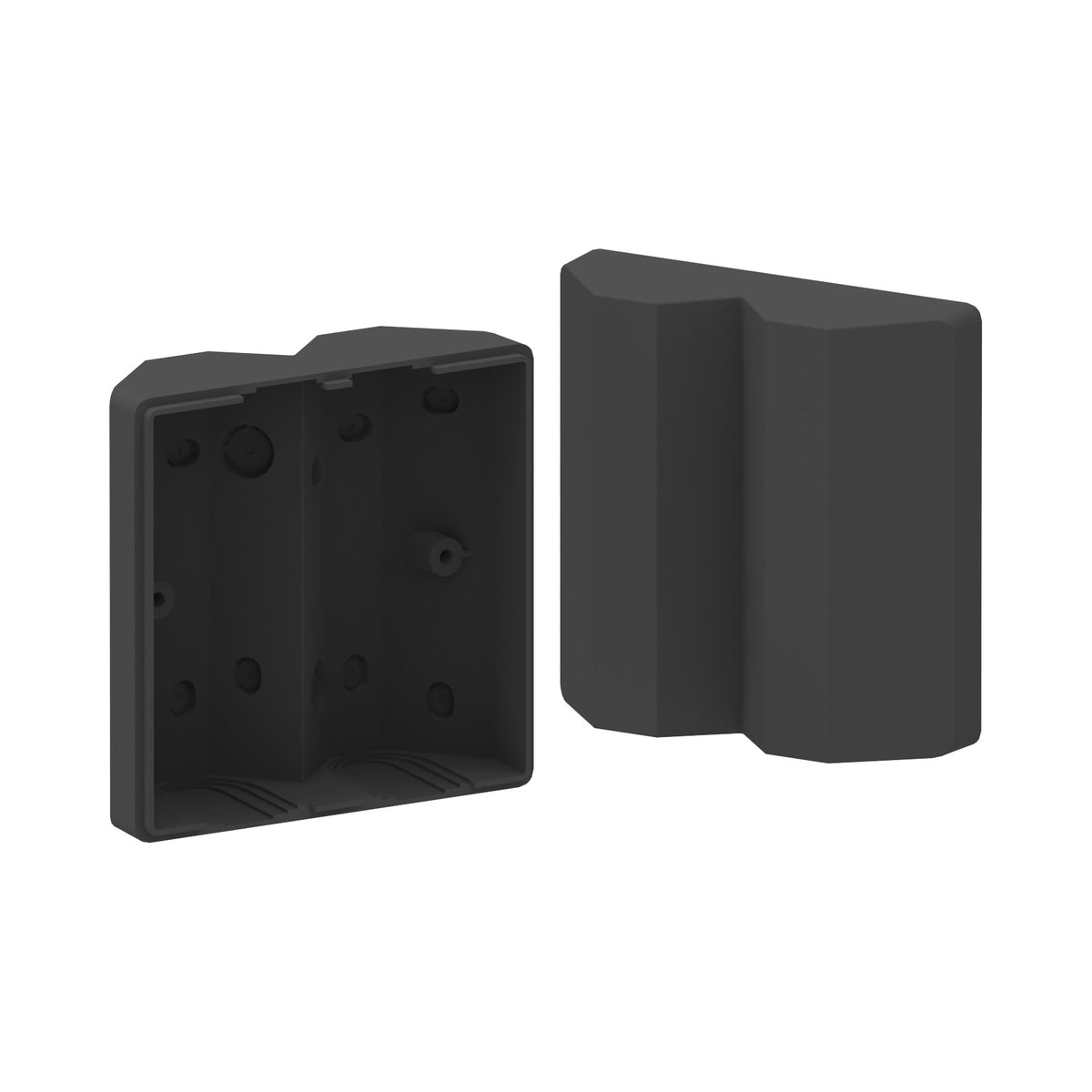 Corner mounting base for DM KNT S1/B1 detectors – Dinuy – Black