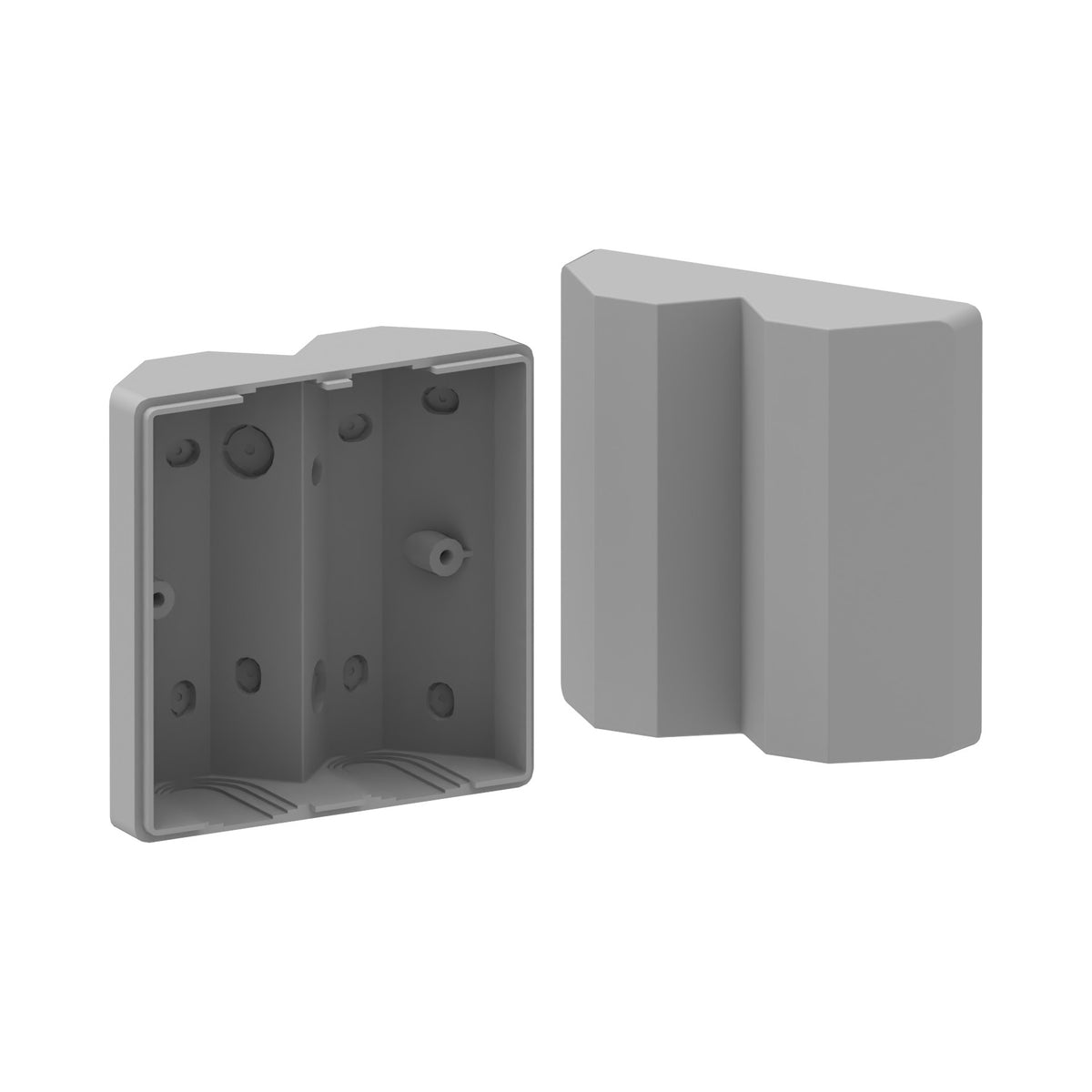 Corner mounting base for DM KNT S1/B1 detectors – Dinuy – Silver