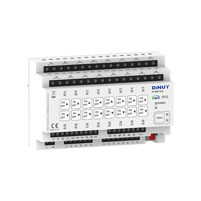 KNX switch/blind actuator, 16 outputs 16 A, 23 inputs – Dinuy