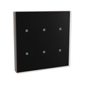 LaükaDot KNX capacitive glass push button, 6 keys – Dinuy – Black glass / copper frame