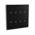 LaükaDot KNX capacitive glass push button, 8 keys – Dinuy – Black glass / copper frame