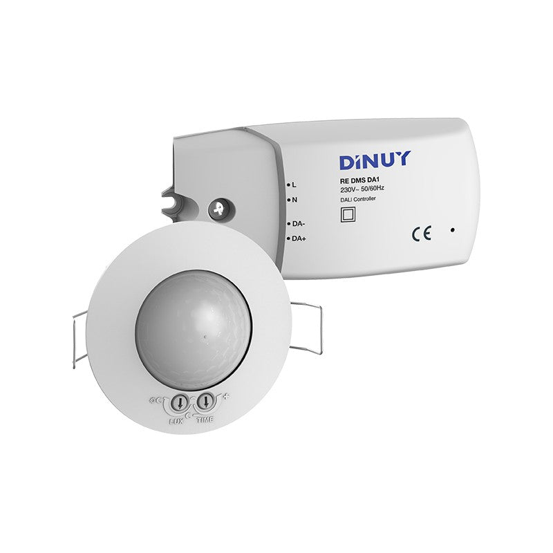 DALI-2 constant light controller with PIR, 1 channel, flush ceiling – Dinuy