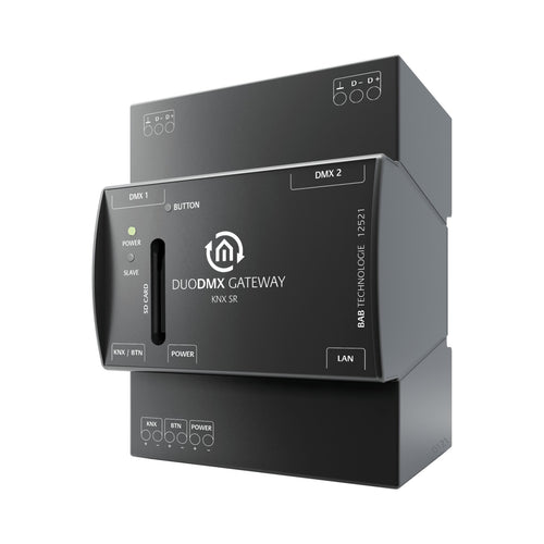 BAB TECHNOLOGIE DUODMX GATEWAY KNX SR REG – 2 × DMX512