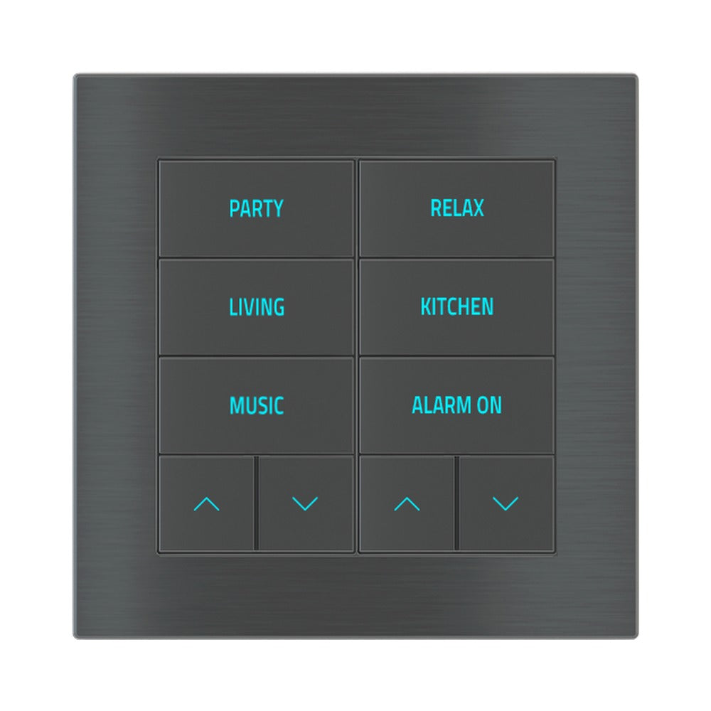 Ekinex 20venti KNX 10-rocker pushbutton with backlit symbols and proximity sensor EK-E2E-TP-10 – assembled device