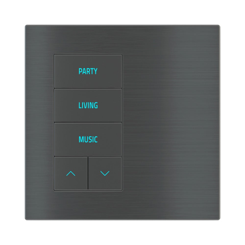 Ekinex 20venti KNX 5-rocker pushbutton with backlit symbols and proximity sensor EK-E2E-TP-5L/R – assembled device