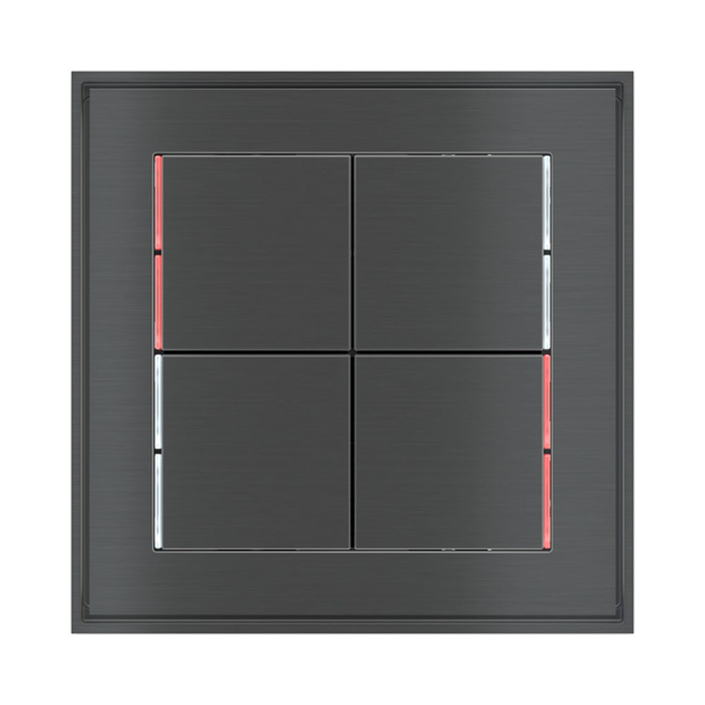 Ekinex 71 series KNX 4-channel pushbutton with thermostat EK-E13-TP – assembled device