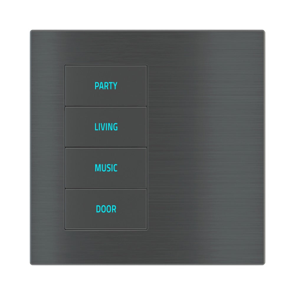 Ekinex 20venti KNX 4-rocker pushbutton with backlit symbols and proximity sensor EK-E2E-TP-4L/R – Left