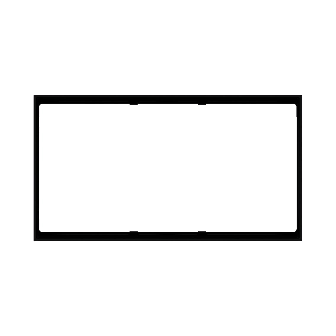 Ekinex FF / 71 series 2-fold frame Form 157x86 EK-FO2 – Technopolymer Intense Black RAL 9005 (GAE)