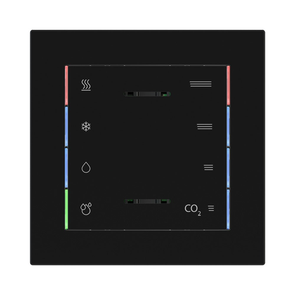 Ekinex front cover 60x60 for multisensor EK-ET3-TP EK-T1Q-ET2 – Technopolymer Intense Black RAL 9005 (GAE)