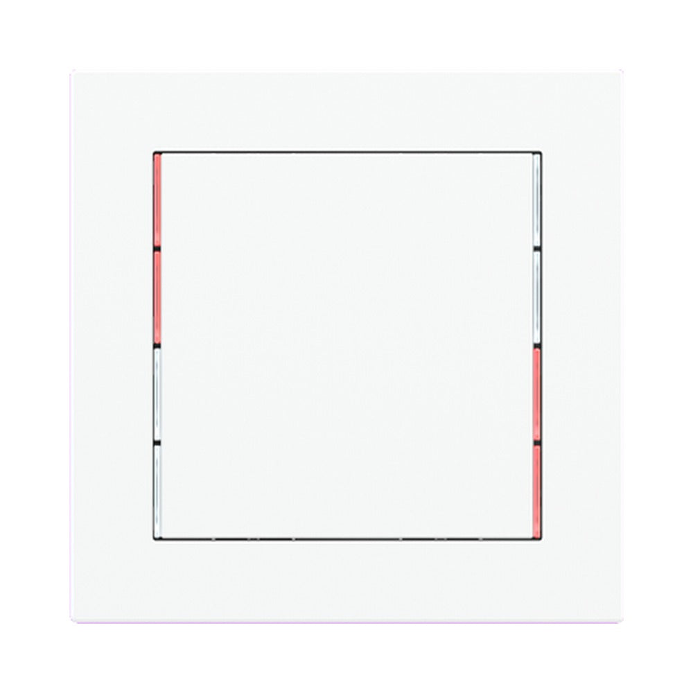 Ekinex 71 series square rocker 60x60, pack of 1 EK-T1Q – Technopolymer Pure White RAL 9016 (GAR)
