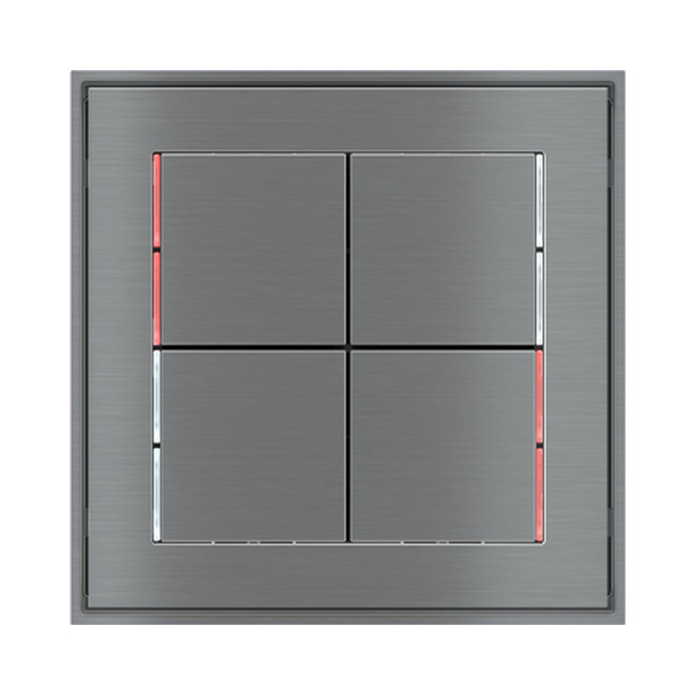 Ekinex 71 series square rockers 30x30, pack of 4 EK-T4Q – Metal Titanium (GBS)
