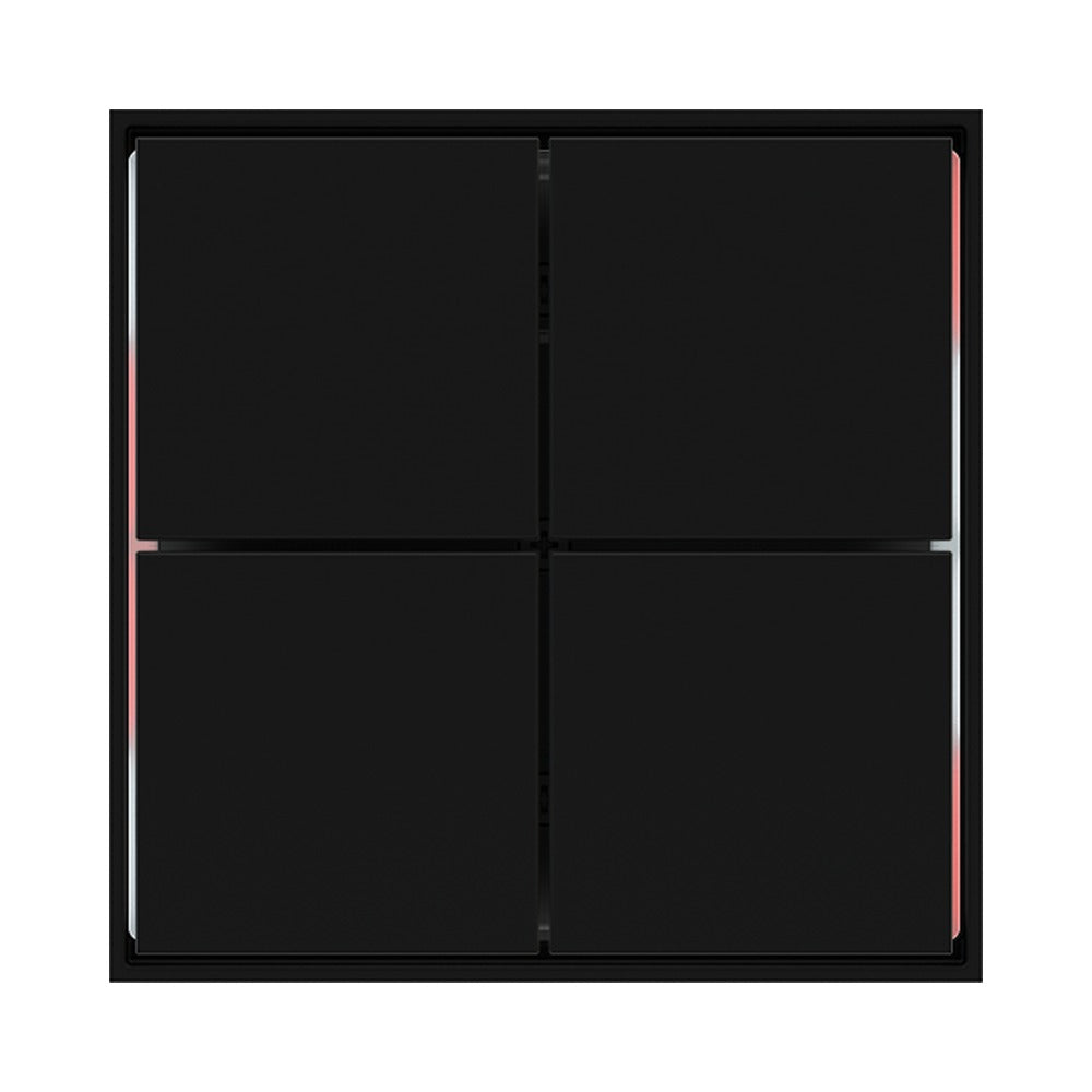 Ekinex FF square rockers 40x40, pack of 4 EK-TQQ – Technopolymer Intense Black RAL 9005 (GAE)