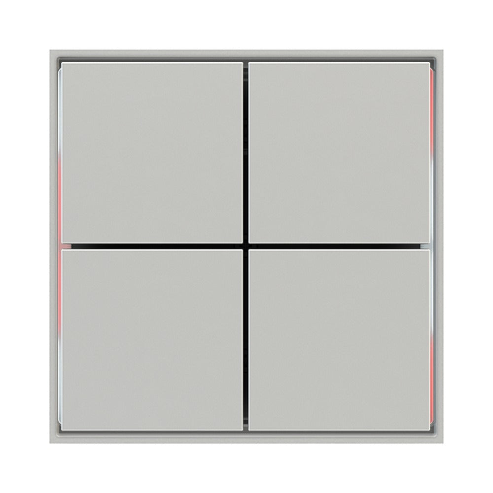 Ekinex FF square rockers 40x40, pack of 4 EK-TQQ – Technopolymer Silver (GAG)