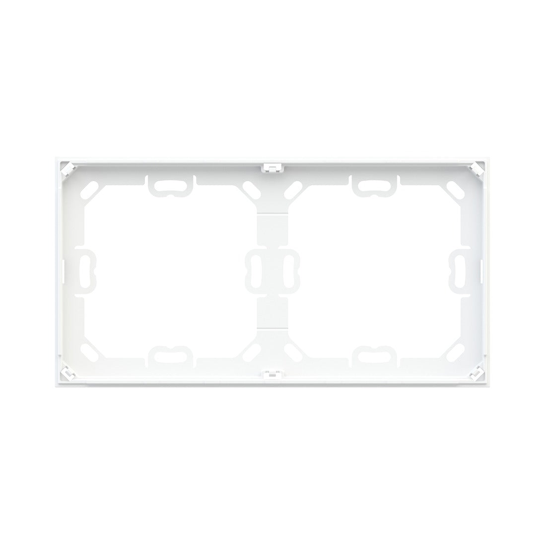 Ekinex 2-fold adapter frame for double plates (71 mm) EK-A71E / EK-A71 – At least one third-party insert (A71) / 'NF, white