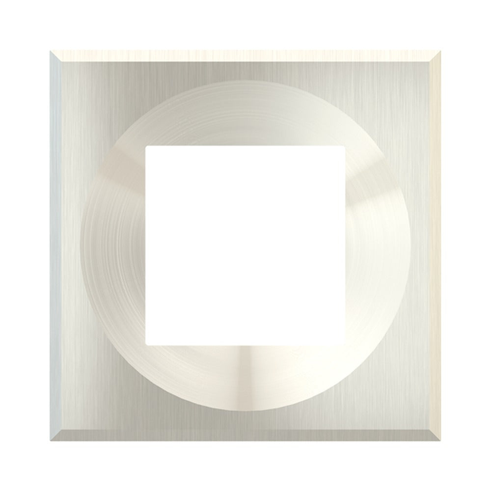 Ekinex ERA square magnetic plate, 45x45 window (UK, multistandard, modules) EK-DEA-P – Steel Brushed