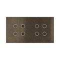 Ekinex Proxima 2-fold magnetic plate for 2x 4-rocker pushbuttons EK-P2A-44 – Bronze Corked