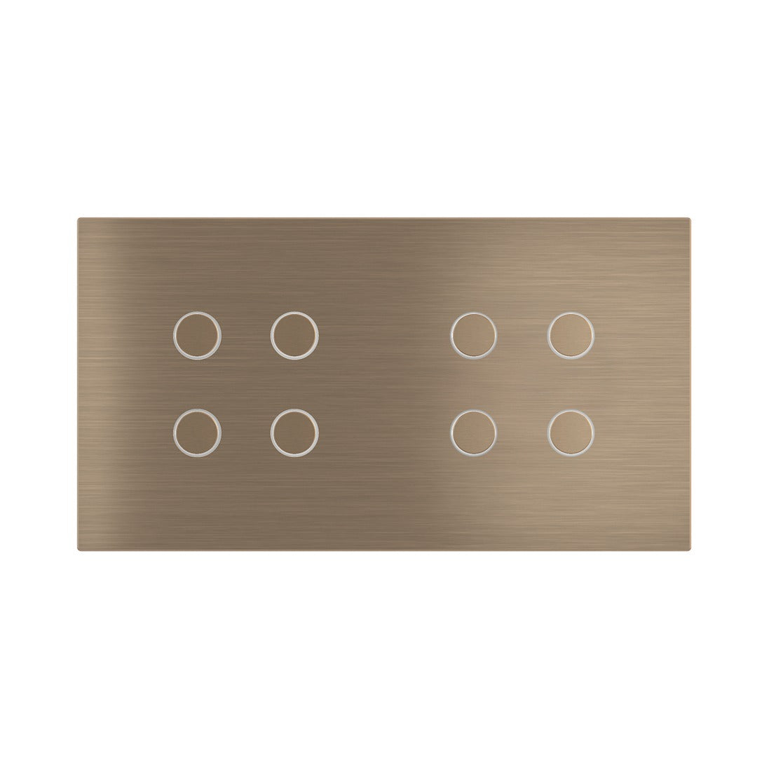 Ekinex Proxima 2-fold magnetic plate for 2x 4-rocker pushbuttons EK-P2A-44 – Dark Chocolate