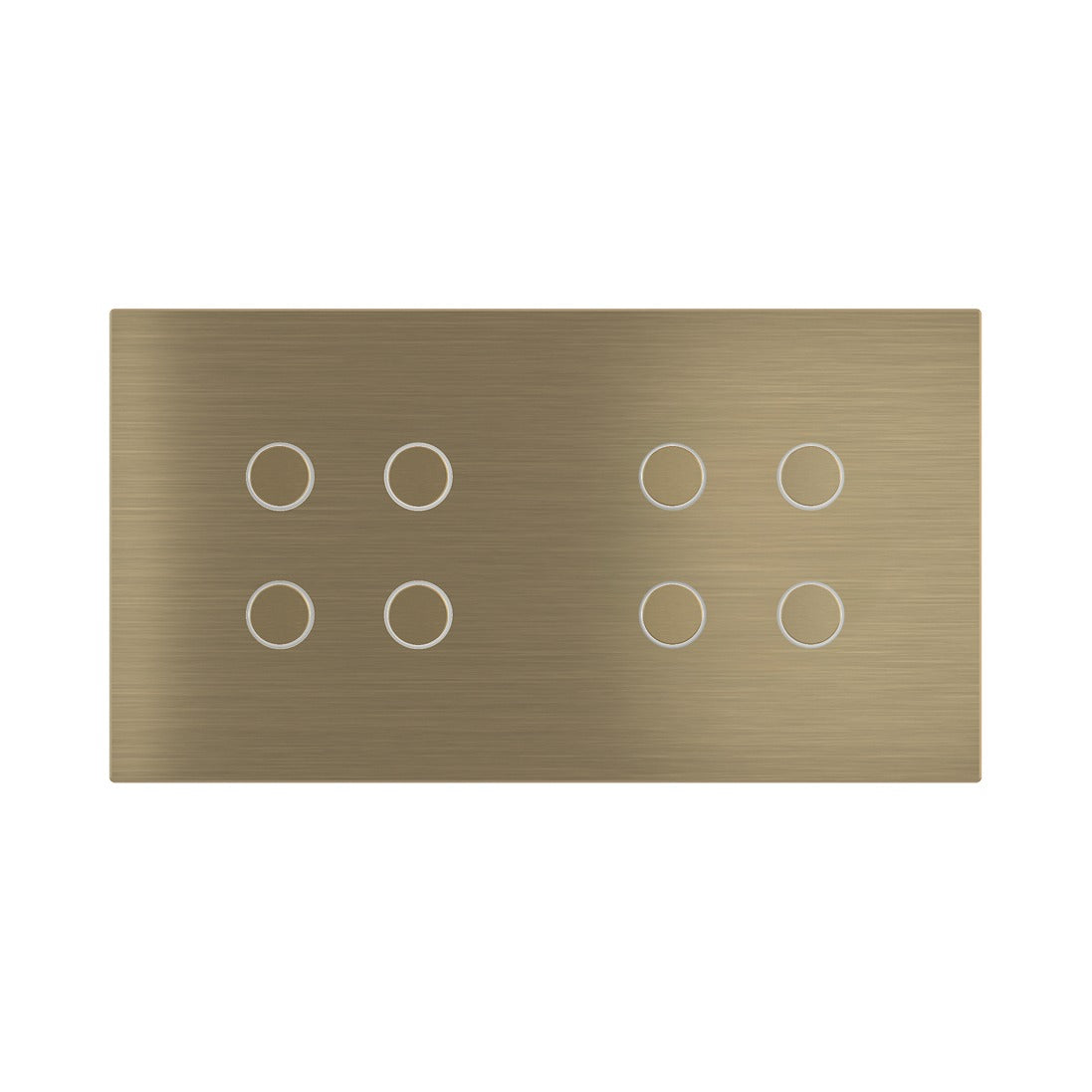 Ekinex Proxima 2-fold magnetic plate for 2x 4-rocker pushbuttons EK-P2A-44 – Antique Brass