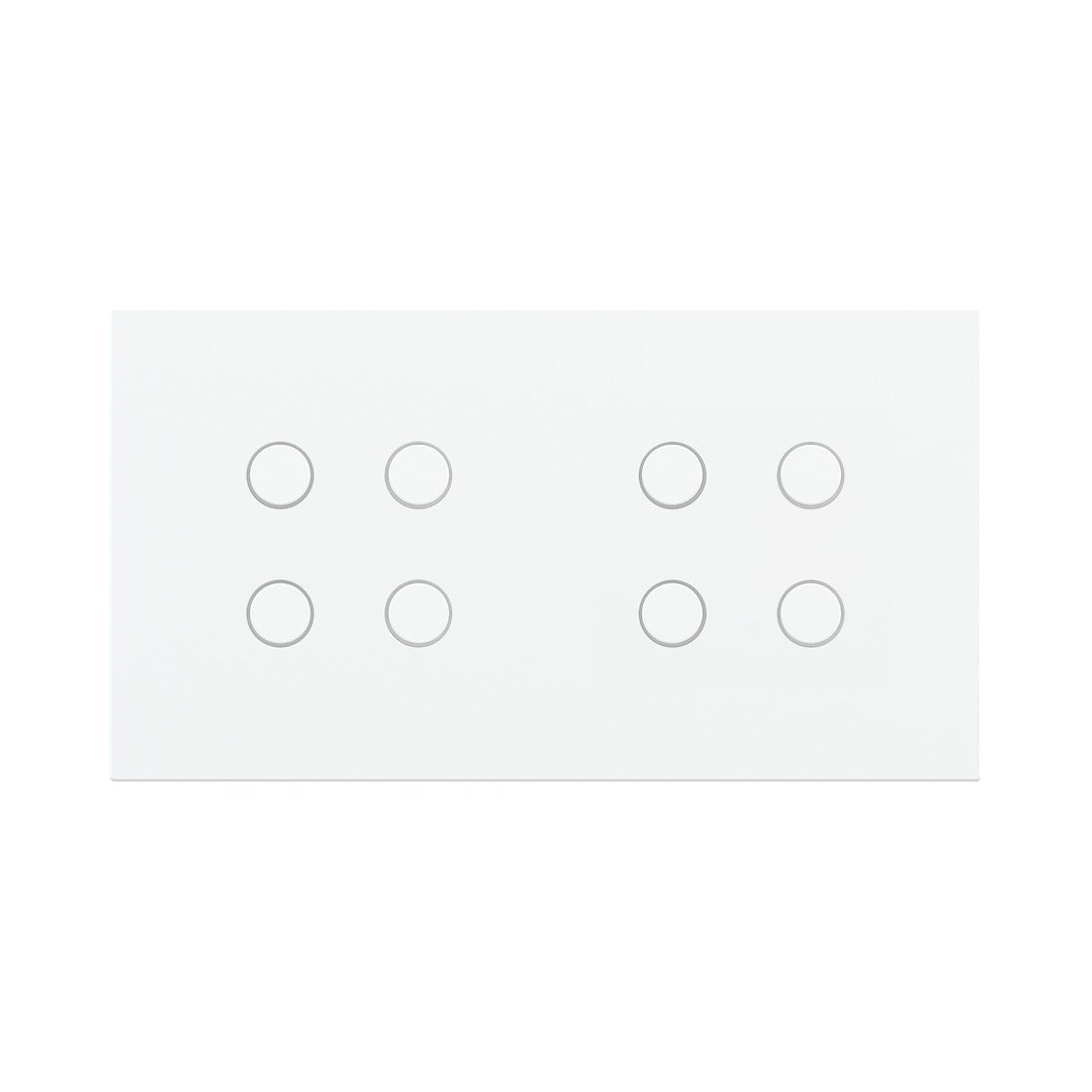 Ekinex Proxima 2-fold magnetic plate for 2x 4-rocker pushbuttons EK-P2A-44 – Pure White RAL 9016