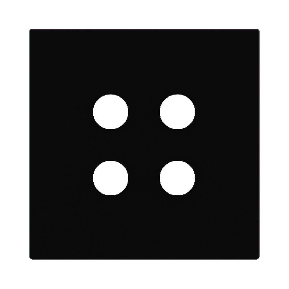 Ekinex Proxima square magnetic plate for pushbutton EK-PQA – Intense Black RAL 9005