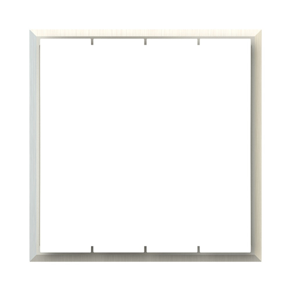 Ekinex ERA square frame Slim (open) for 4-rocker pushbutton EK-FOE – Steel Brushed