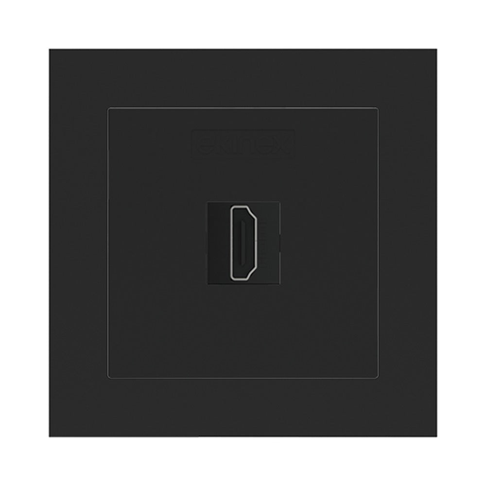 Ekinex keystone front cover 55x55 for 1 connector EK-KSC-1K – Fenix NTM Black Ingo (FNI)