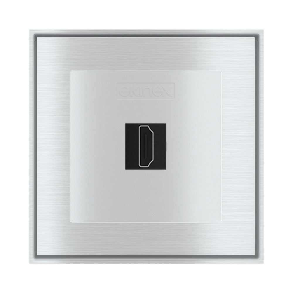 Ekinex keystone front cover 55x55 for 2 connectors EK-KSC-2K – Metal Aluminium (GBQ)