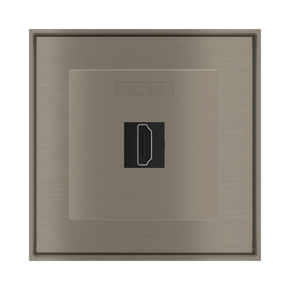 Ekinex keystone front cover 55x55 for 1 connector EK-KSC-1K – Metal Nickel (GBR)