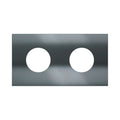 Ekinex Proxima 2-fold magnetic plate for 2 Schuko/FR/IL sockets EK-P2A-TT – Black Metal