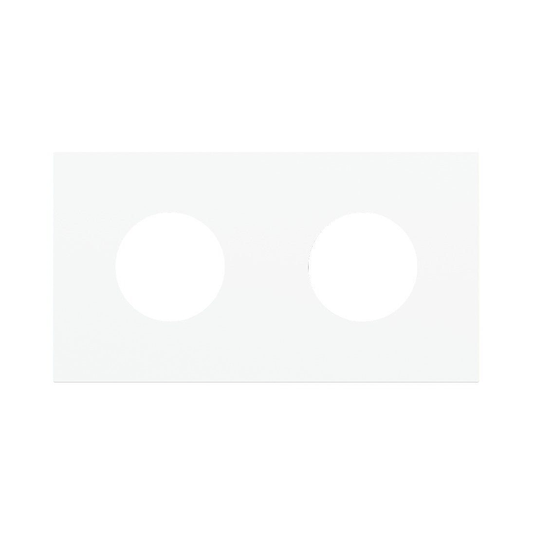 Ekinex Proxima 2-fold magnetic plate for 2 Schuko/FR/IL sockets EK-P2A-TT – Pure White RAL 9016