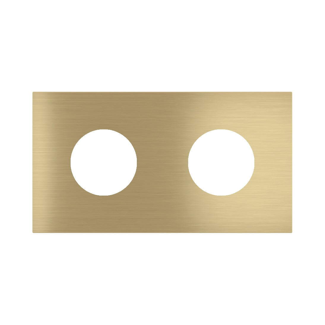 Ekinex Proxima 2-fold magnetic plate for 2 Schuko/FR/IL sockets EK-P2A-TT – Brass