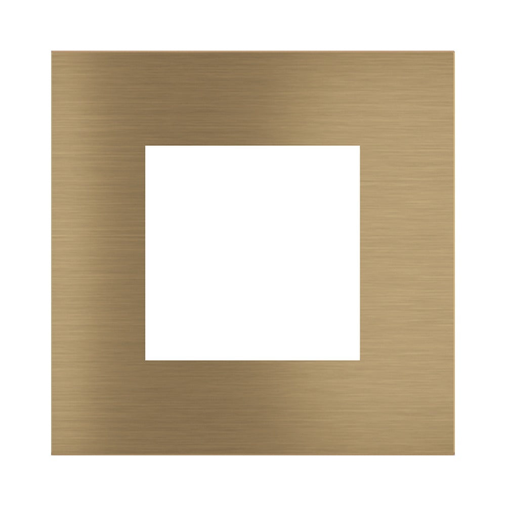 Ekinex Proxima square magnetic plate, 45x45 window (UK, multistandard, modules) EK-PQA-P – Antique Brass