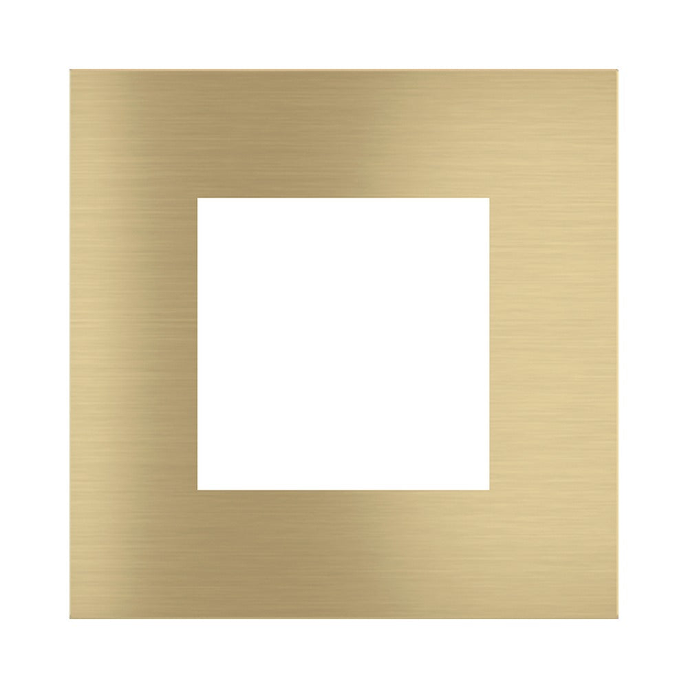 Ekinex Proxima square magnetic plate, 45x45 window (UK, multistandard, modules) EK-PQA-P – Brass