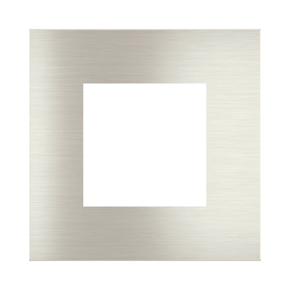 Ekinex Proxima square magnetic plate, 45x45 window (UK, multistandard, modules) EK-PQA-P – Steel Brushed